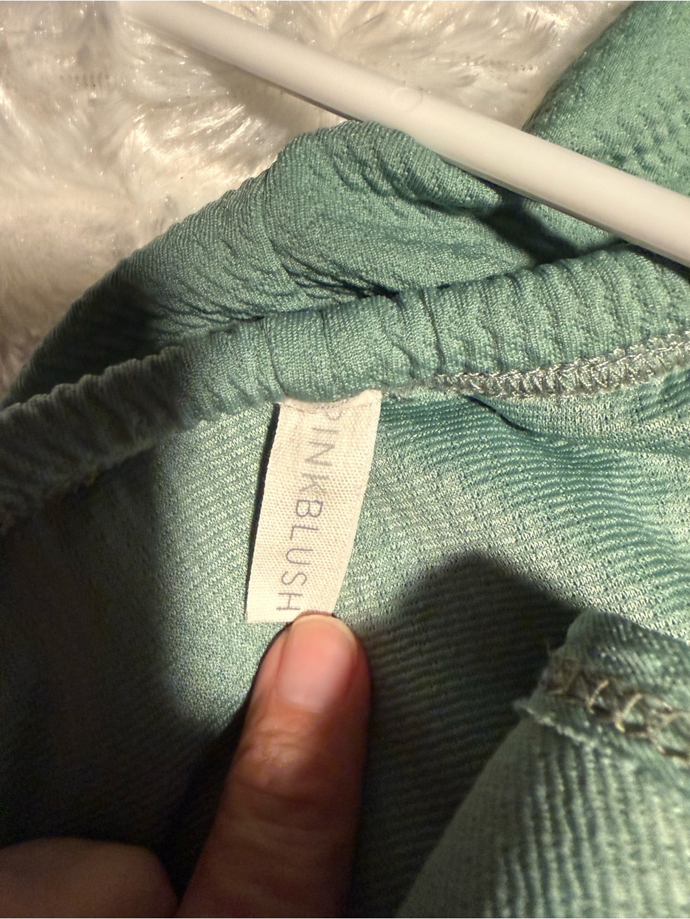 PinkBlush Sage Green Off-the-Shoulder Ruffle
Maternity Dress Size Medium - Picture 2 of 3
